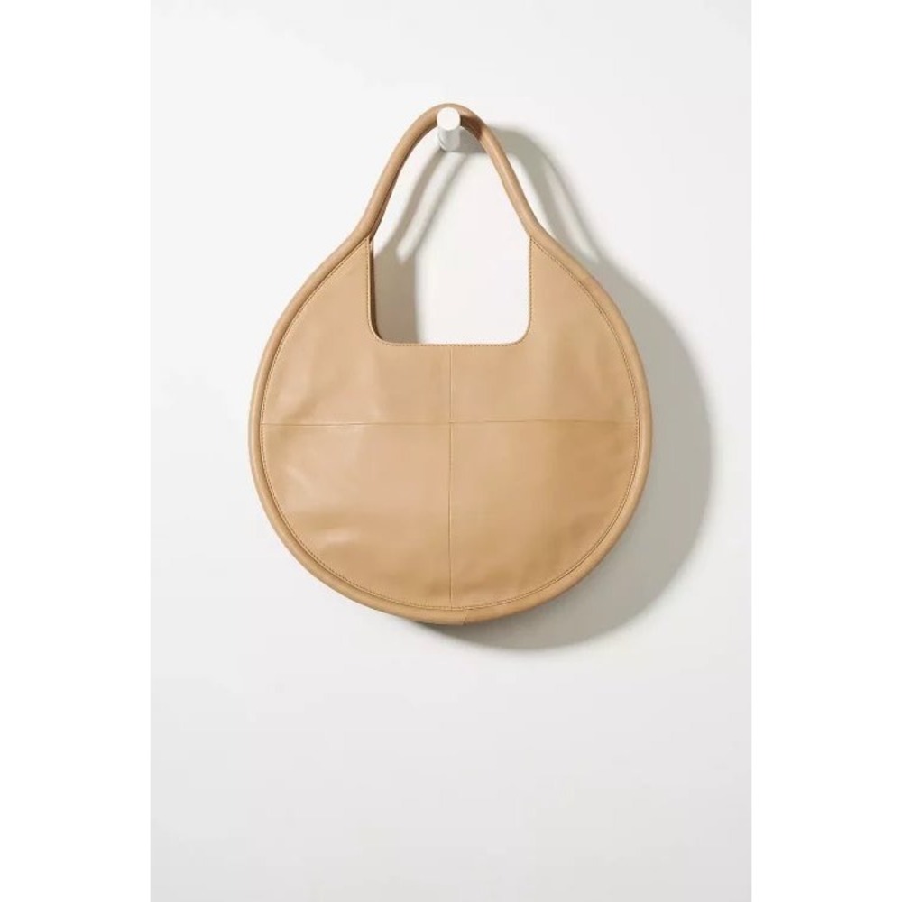 Anthropologie Julien Tote Large Sand-Tan Leather Oversized Purse